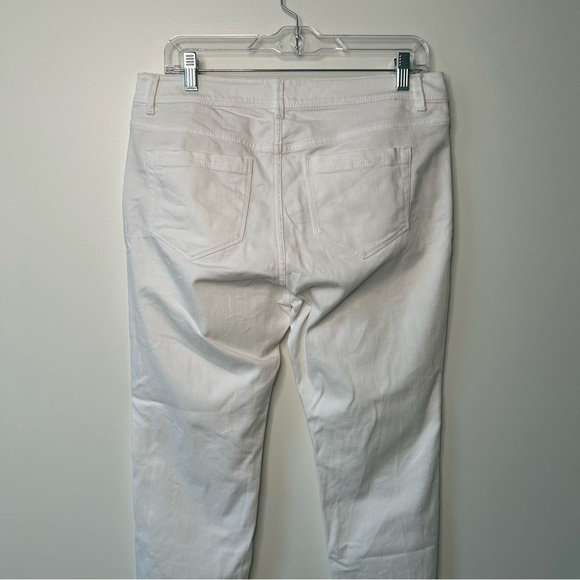 J. Jill Authentic Fit slim ankle White Denim Jeans Size 10 - Picture 11 of 12
